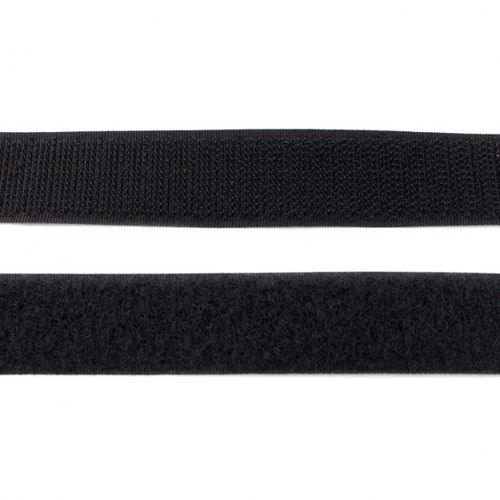 Klettband, 25mm, schwarz