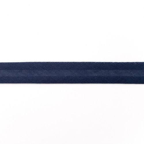 Schrägband, 100% Baumwolle, dunkelblau, 3m-Stück