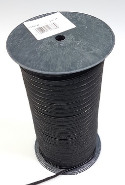 Flachgummi, 5mm breit, schwarz, 60Grad waschbar