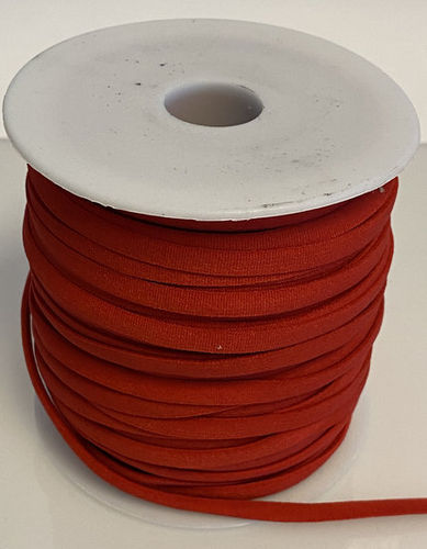 Spaghettikordel elastisch, 5mm, rot