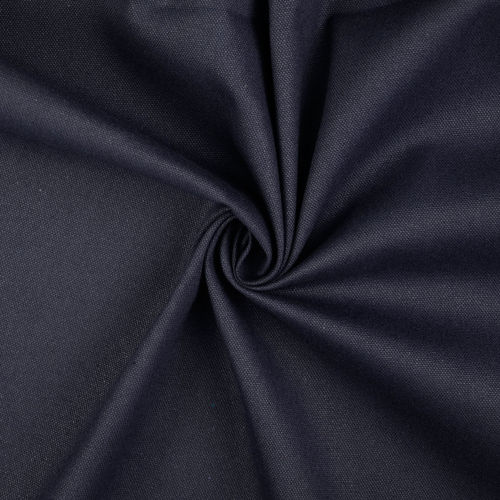 Nachtblau, uni Canvas, kräftige Qualität, 100% Baumwolle