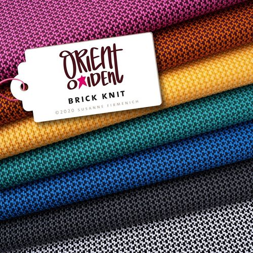 Orient Oxident - Brick Knit rost, Bio-Jacquard, Hamburger Liebe, Albstoffe