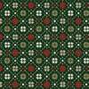 Weihnachtssterne rot-gold auf grün, Baumwoll-Webware