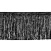 Fransenborte, 15cm, kürzbar, schwarz