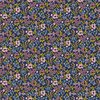 Field of flowers, 100% Baumwolle Webware, Popeline, dunkelblau