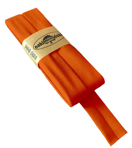 Jersey-Schrägband, Viskose-Jersey, 3m-Stück, orange