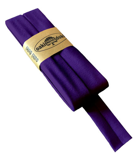 Jersey-Schrägband, Viskose-Jersey, 3m-Stück, violett