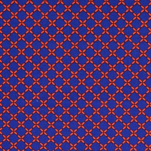 Blumen Diagonale, blau-rot, Canvas, 100% Baumwolle