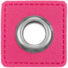 Lederimitat Ösenpatch, Durchlass 10mm, pink