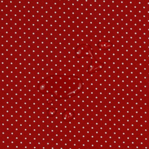 Mini Dots, beschichtete Baumwolle, rot