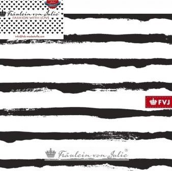 Big Stripes black & white, Jersey, Fräulein von Julie - REST 1,50m