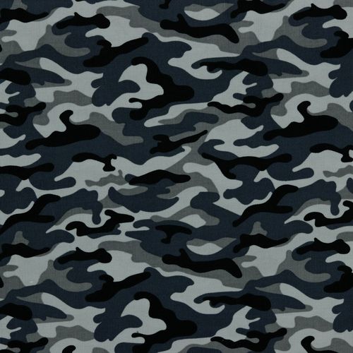 Feincord, Camouflage, grau-schwarz, 100% Baumwolle