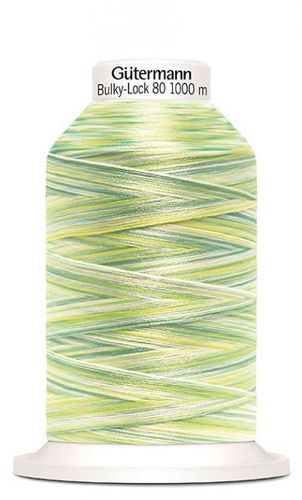Bulky-Lock Gütermann 1000m Multicolor Farbe 9963 grün-grün