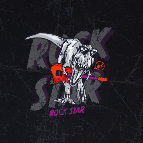 T-Rex Rockstar Panel, kuscheliger Sweat, Swafing