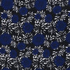Antonia, 100% Viskose, Blumen schwarz-weiß-dunkelblau, Swafing