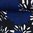 Antonia, 100% Viskose, Blumen schwarz-weiß-dunkelblau, Swafing