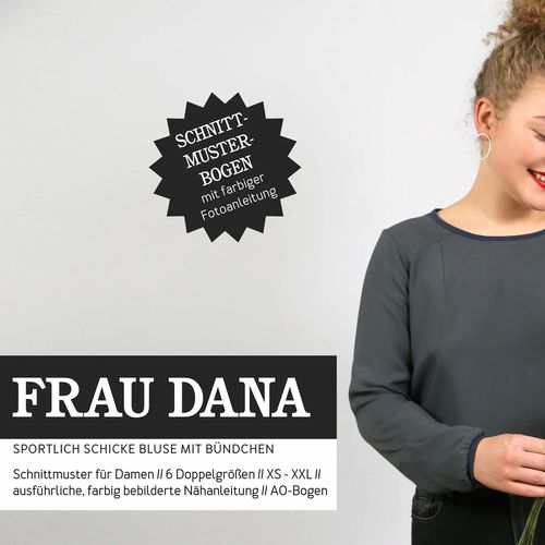FRAU DANA, Sportlich schicke Bluse mit Bündchen, Papierschnitt, Studio Schnittreif