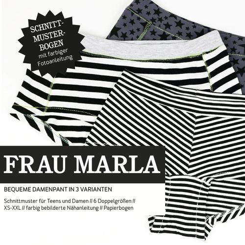 FRAU MARLA, bequeme Damenpant in 3 Varianten, Papierschnitt, Studio Schnittreif