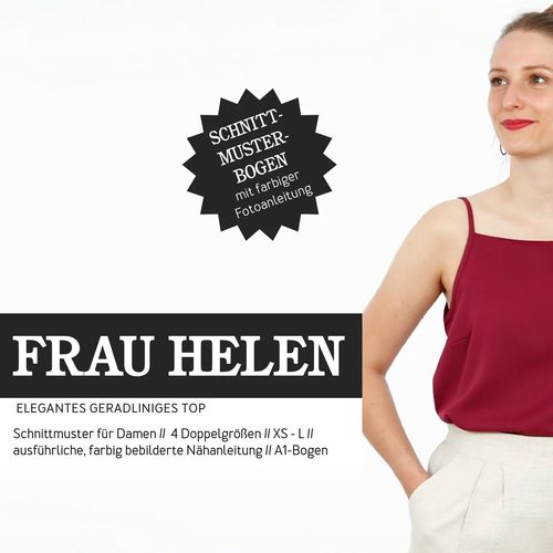 FRAU HELEN, elegantes geradliniges Top, Papierschnitt, Studio Schnittreif