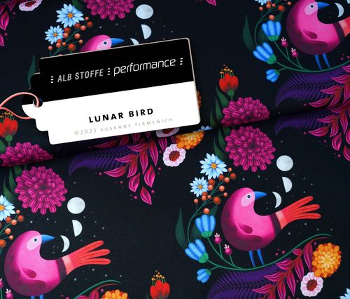 Albstoffe Performance, Luna Bird schwarz