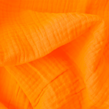 Knallfarben Double Gauze (NEON), uni orange