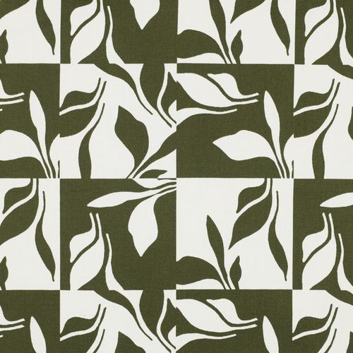 Abstract Leaves, 100% Baumwoll-Canvas, grün