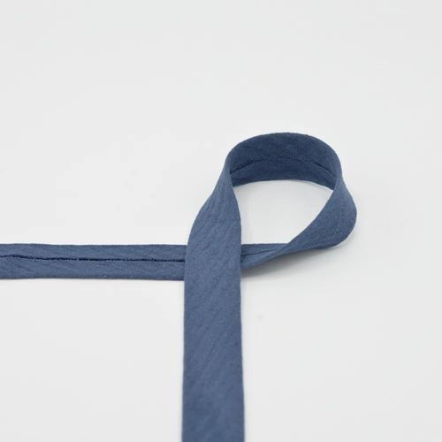 Musselin-Schrägband - dusty blue - 8m