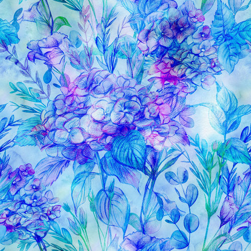Alpenfleece Blüten, Blumen blau-violett, Swafing
