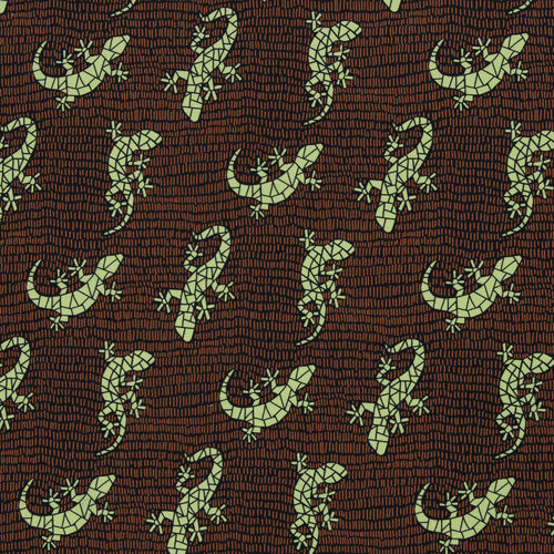 Lizards by Käselotti, Modal French Terry Swafing - braun-grün